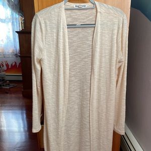 Long light cardigan that is off white